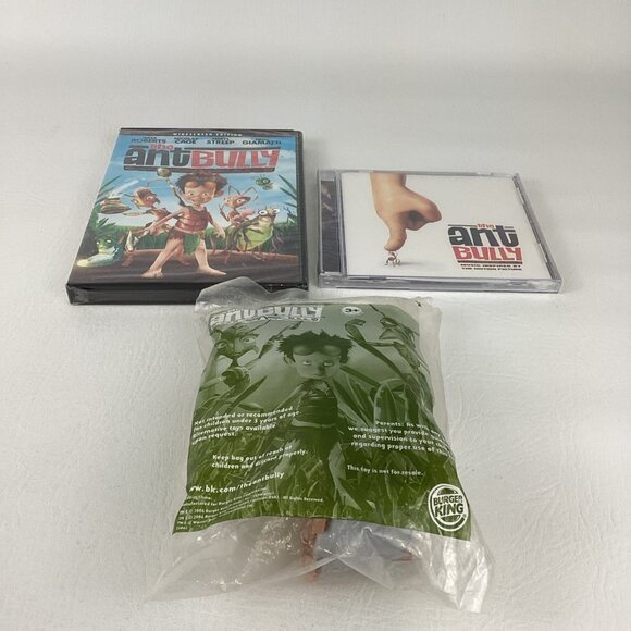 The Ant Bully Set Lot DVD Movie Motion Picture Music CD Burger King Toy SEALED - Picture 2 of 9